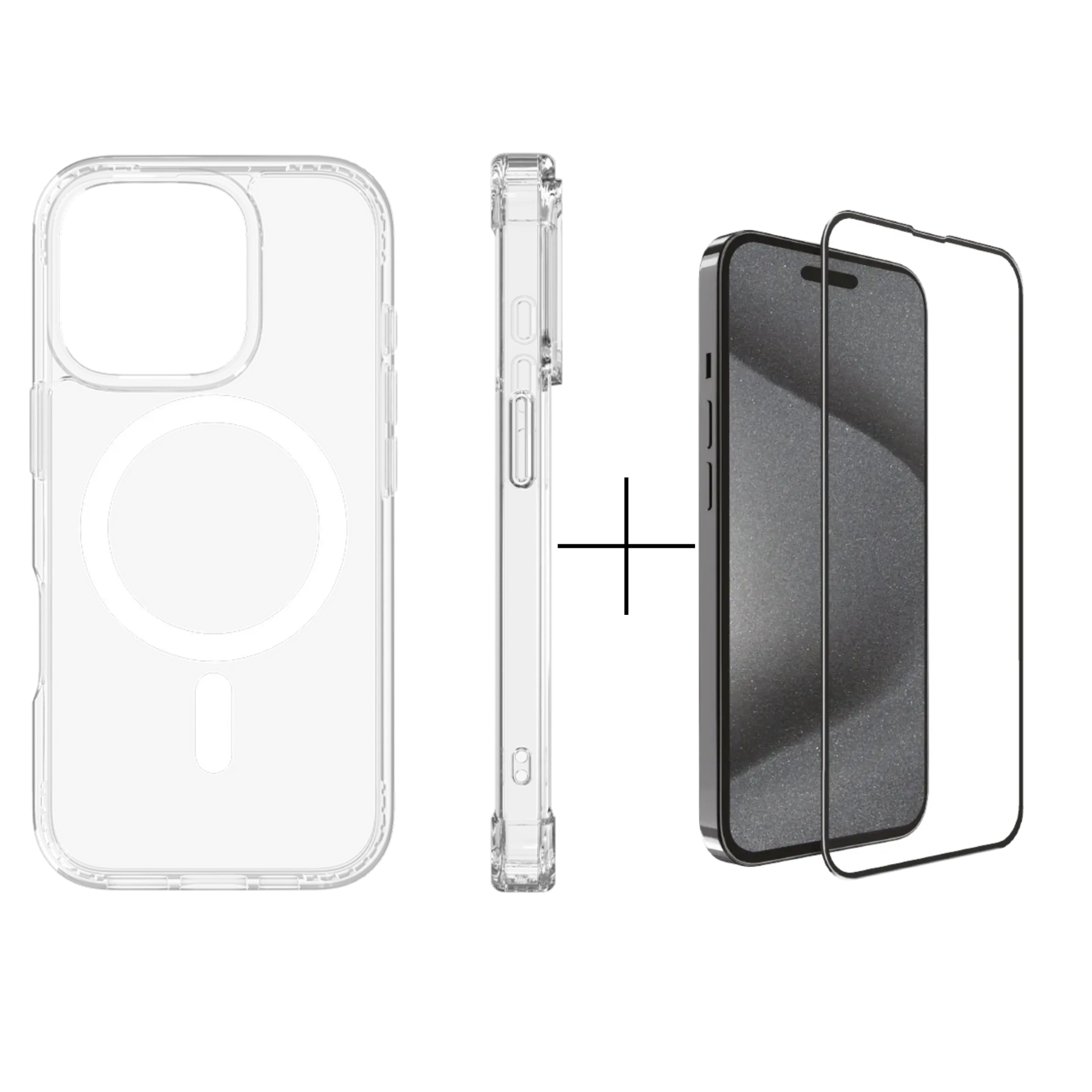 Cover iPhone Magsafe+Pellicola vetro